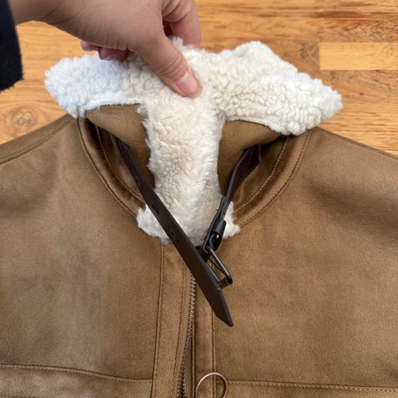 Zara DOUBLE-FACED CENTERED ZIPPER JACKET - Picture 10 of 10